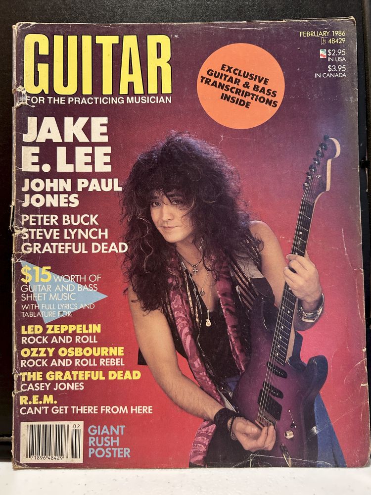 Guitar Magazine Feb 1986 Jake E. Lee Cover