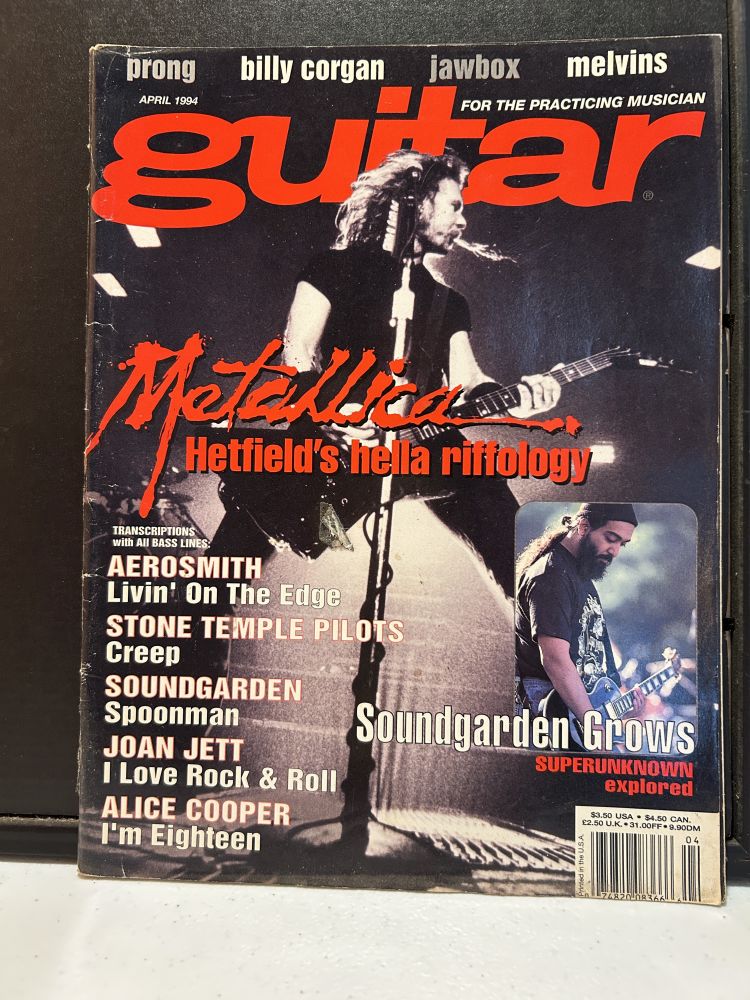 Guitar Magazine April 1994 Metallica Cover VG