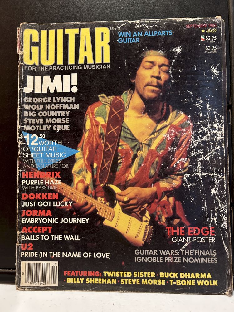 Guitar Magazine September 1985 Jimi Hendrix Cover