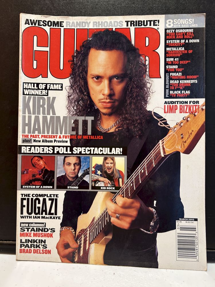 Guitar World March 2002 Kirk Hammett Cover Magazine