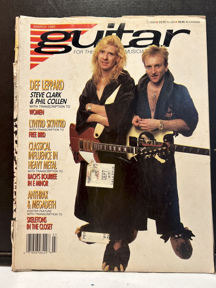 Guitar Magazine March 1988 Def Leppard Cover 