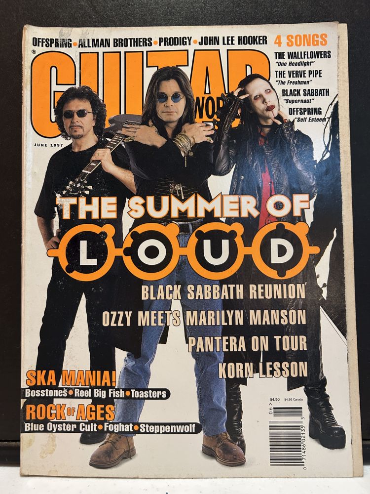 Guitar World June 1997 Magazine Black Sabbath Cover VG
