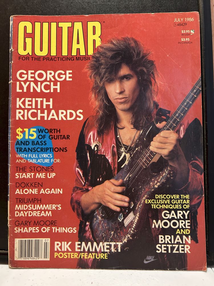 Guitar Magazine July 1986 Keith Richards VG