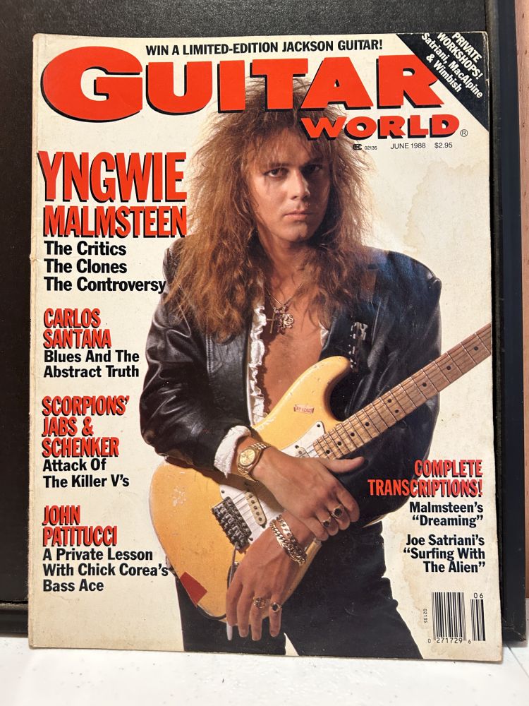 Guitar World Magazine June 1988 Yngwie Malmsteen Cover