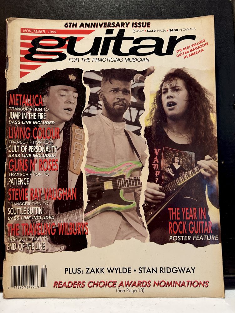 Guitar Magazine November 1989 6th Anniversary Issue