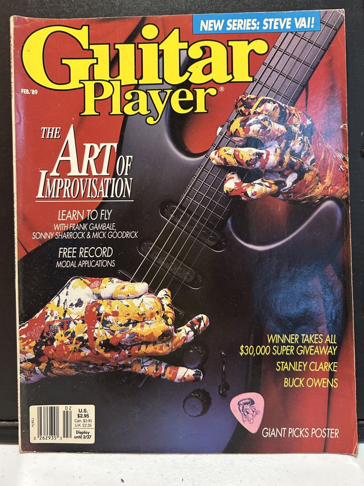 Guitar Player Magazine Feb 1989 Steve Vai Issue VG