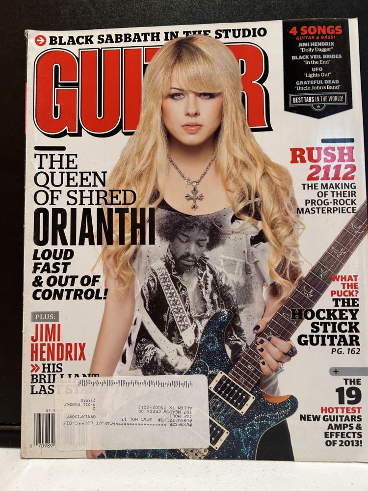 Guitar World Magazine Orianthi Cover 2013 Issue VG