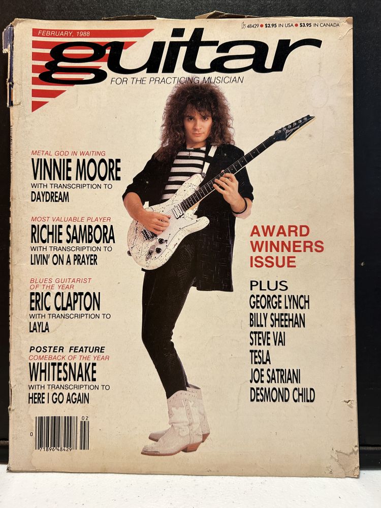 Guitar Magazine February 1988 Vinnie Moore Cover