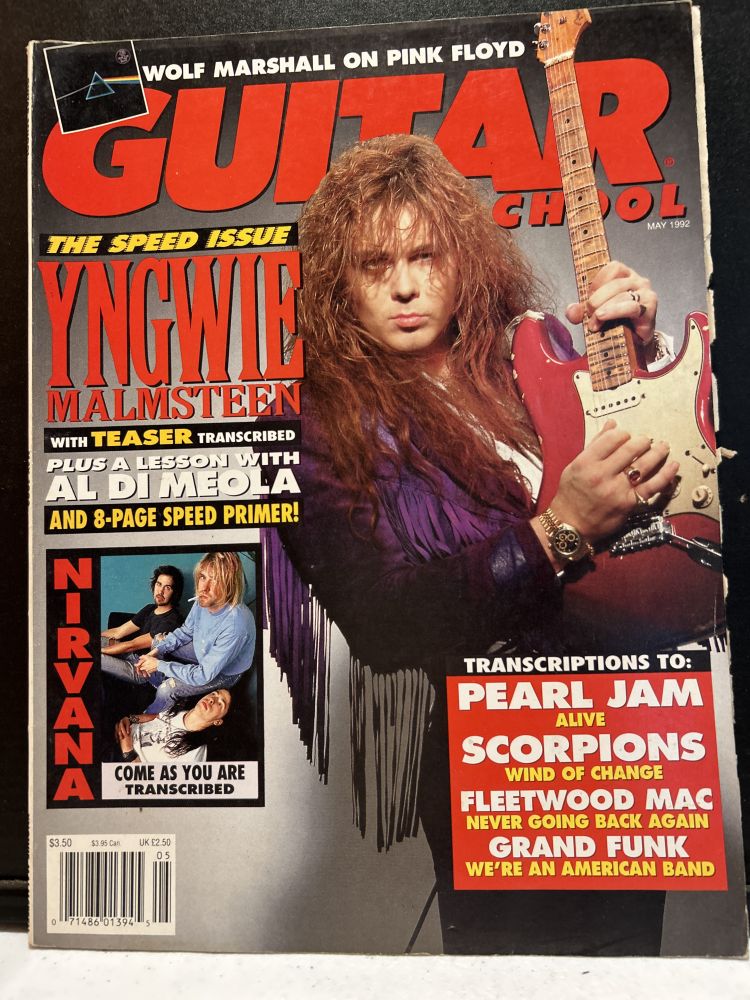 Guitar School May 1992 Yngwie Malmsteen & Nirvana Cover