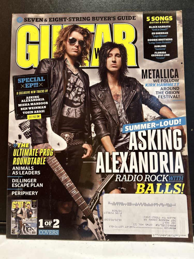Guitar World Magazine Asking Alexandria Cover 2013 VG