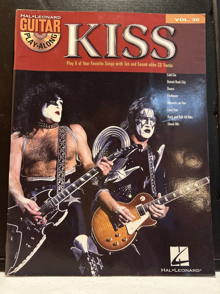 KISS Guitar Play-Along Vol 30 Tab Book Hal Leonard VG