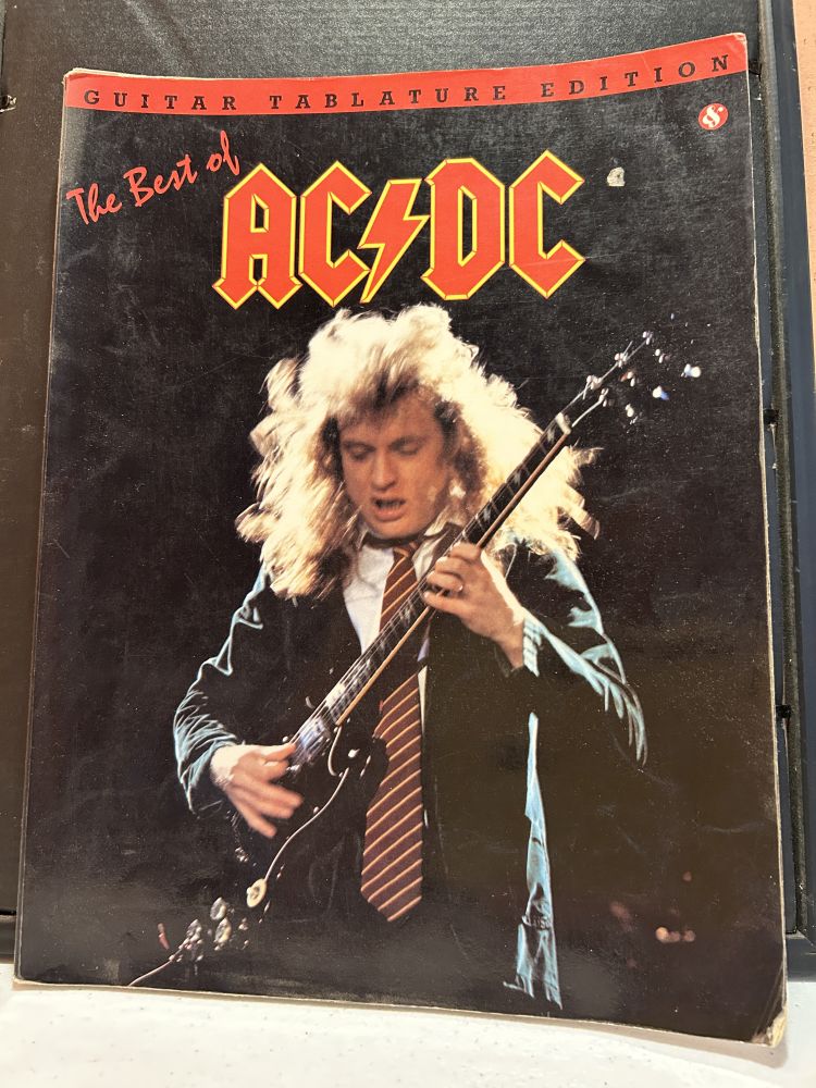 AC/DC The Best Of Guitar Tab Book 1980s Tablature Edition VG
