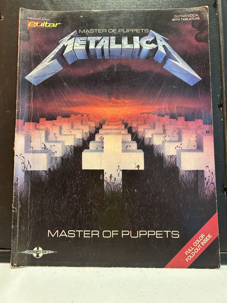 Metallica Master of Puppets Guitar Tab Book 1980s VG