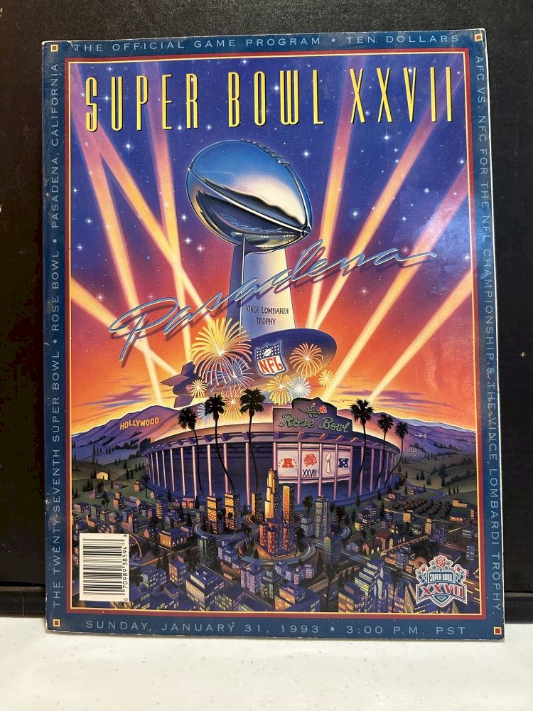 Super Bowl XXVII Official Program 1993 Very Good Condition