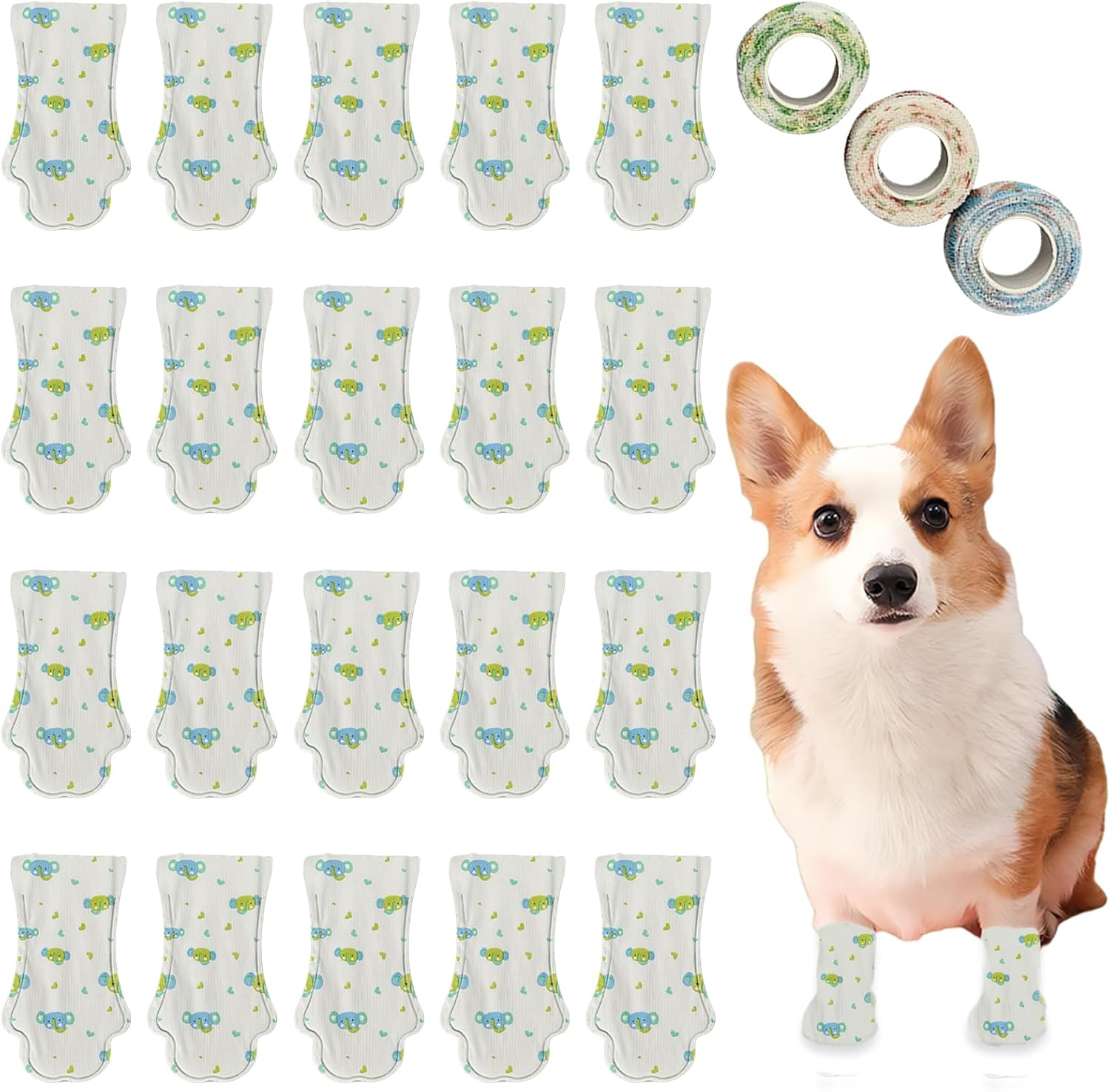 Pet Disposable Dog Boots - 20 Pcs Paw Protection Shoes