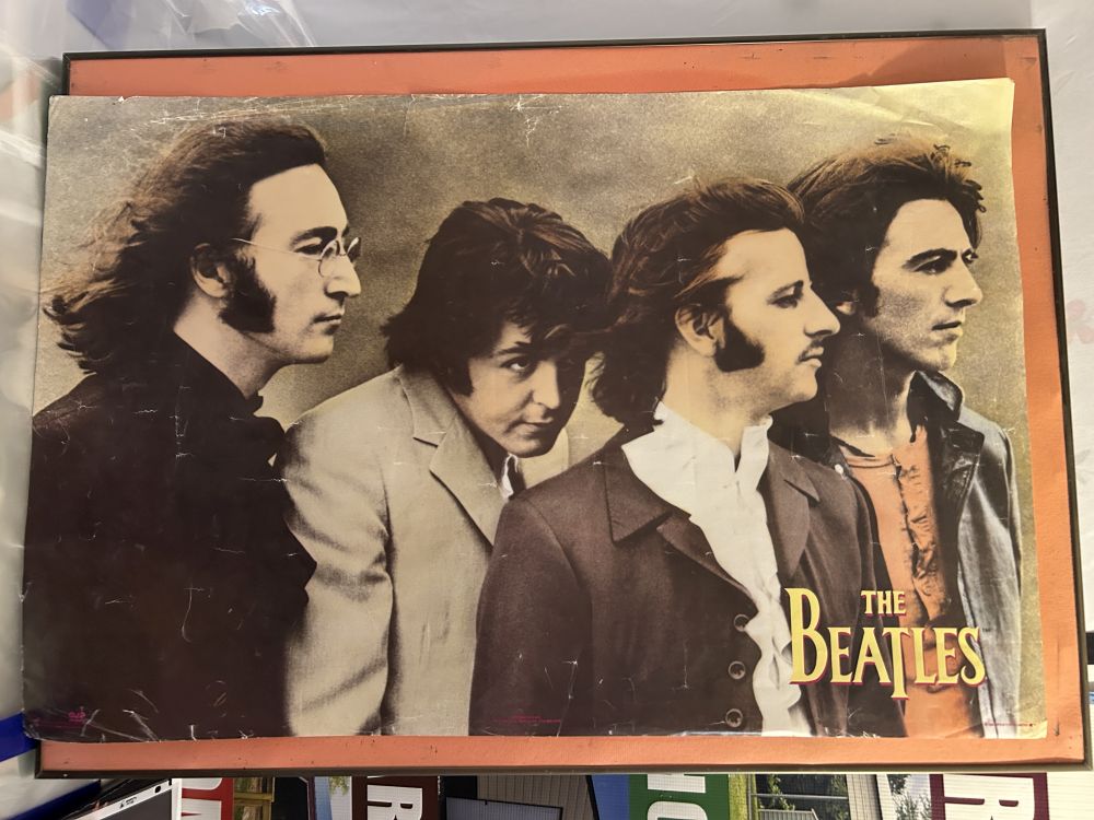 The Beatles 1980s Poster 23x35 VG Condition