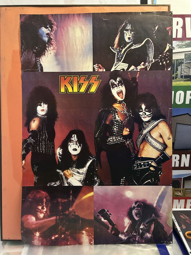 KISS 1980s Original Band Poster 23x35 VG
