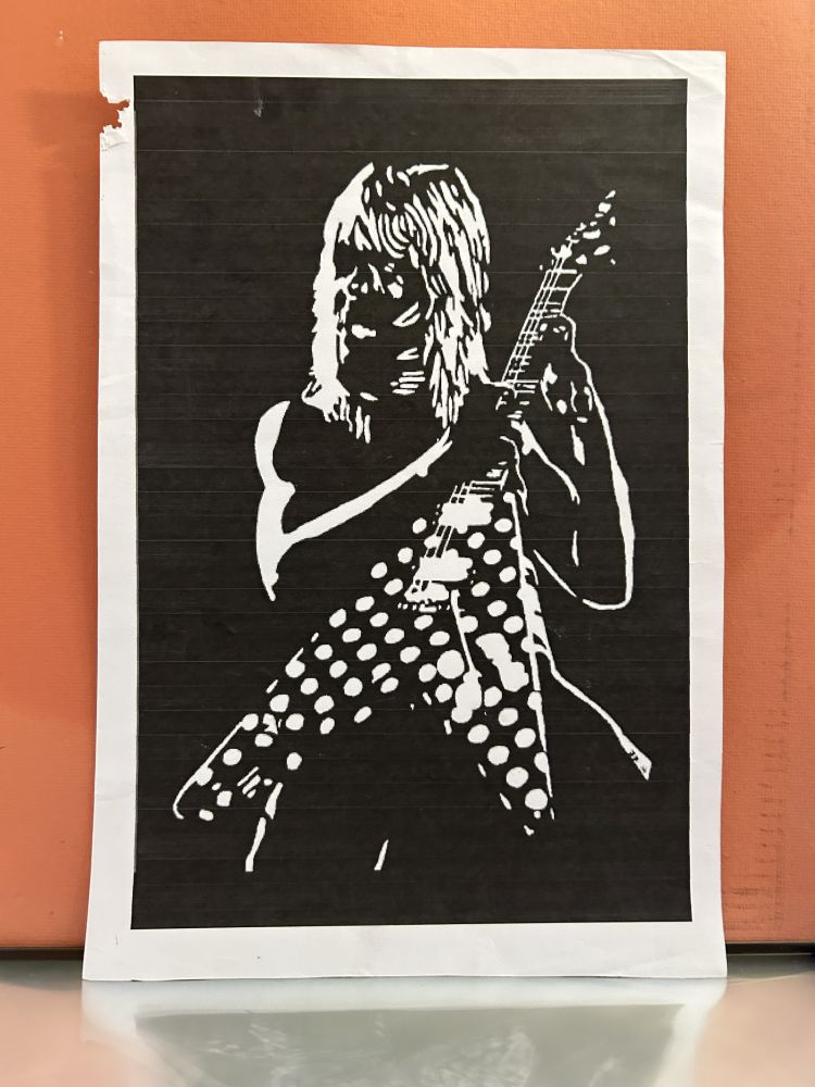 Randy Rhoads Pop Art Print 13x19 Good Condition