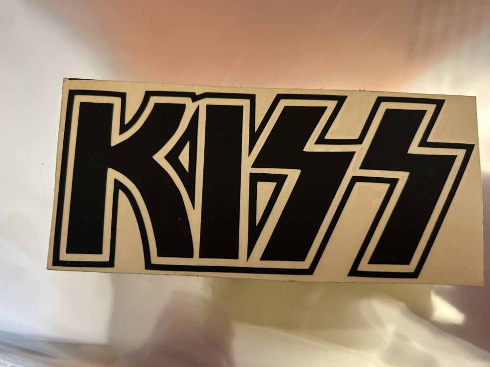 KISS Logo Window Decal Mint 6.5x3 Inch