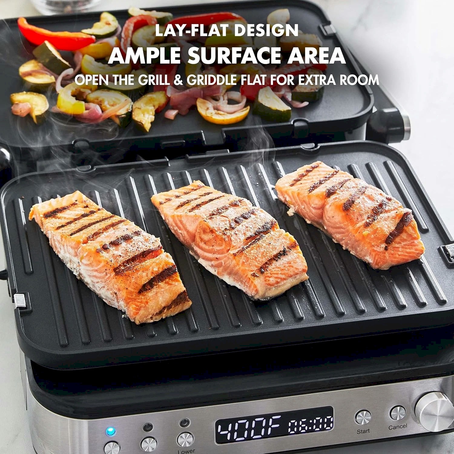 GreenPan Indoor Contact Grill Griddle 6 In 1 Ceramic Nonstick