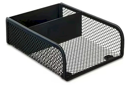 Memo Desk Organizer with Clip Holder - Black Mesh