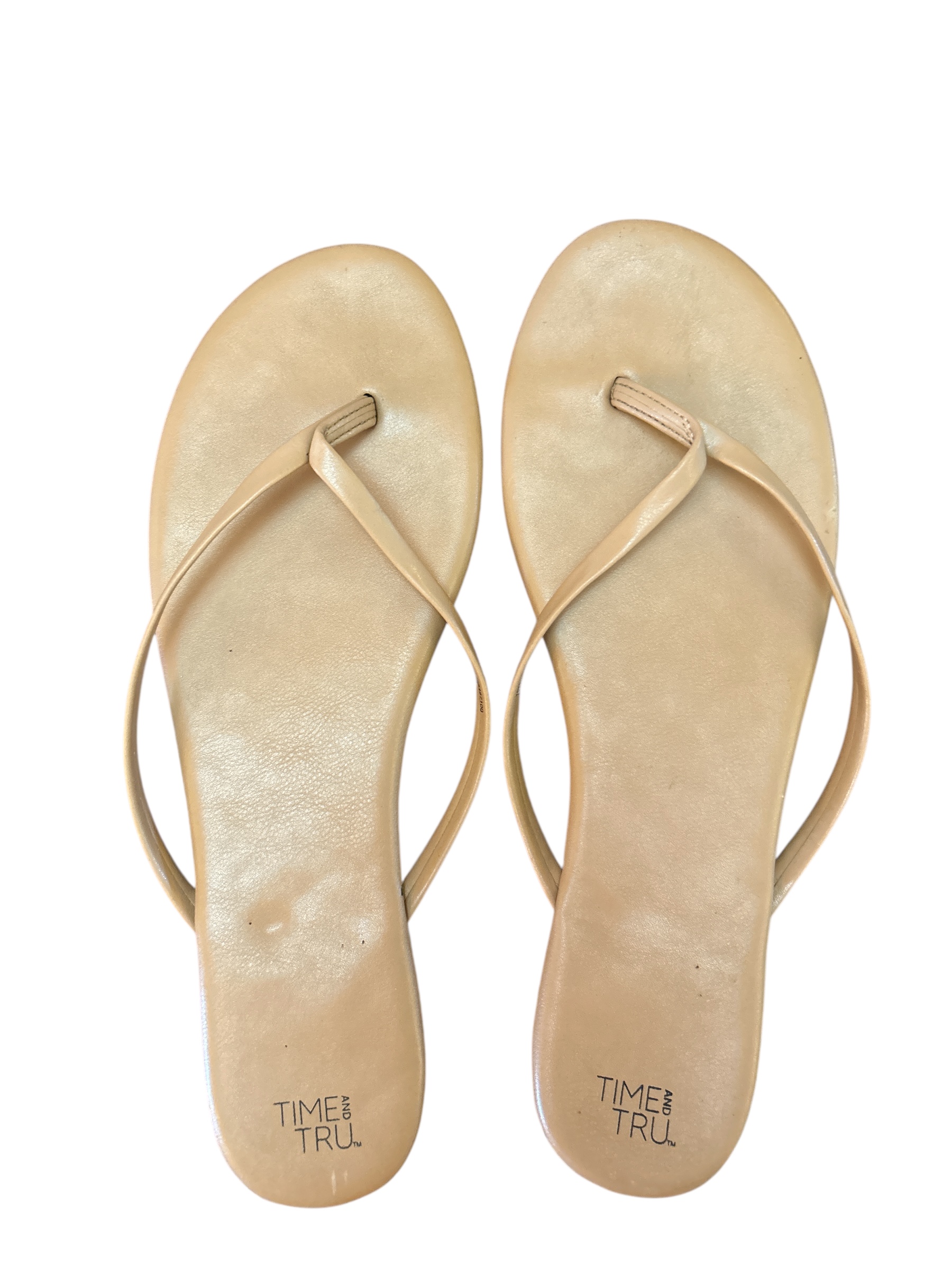 Women's Time & Tru Sandals - Minimalist Nude