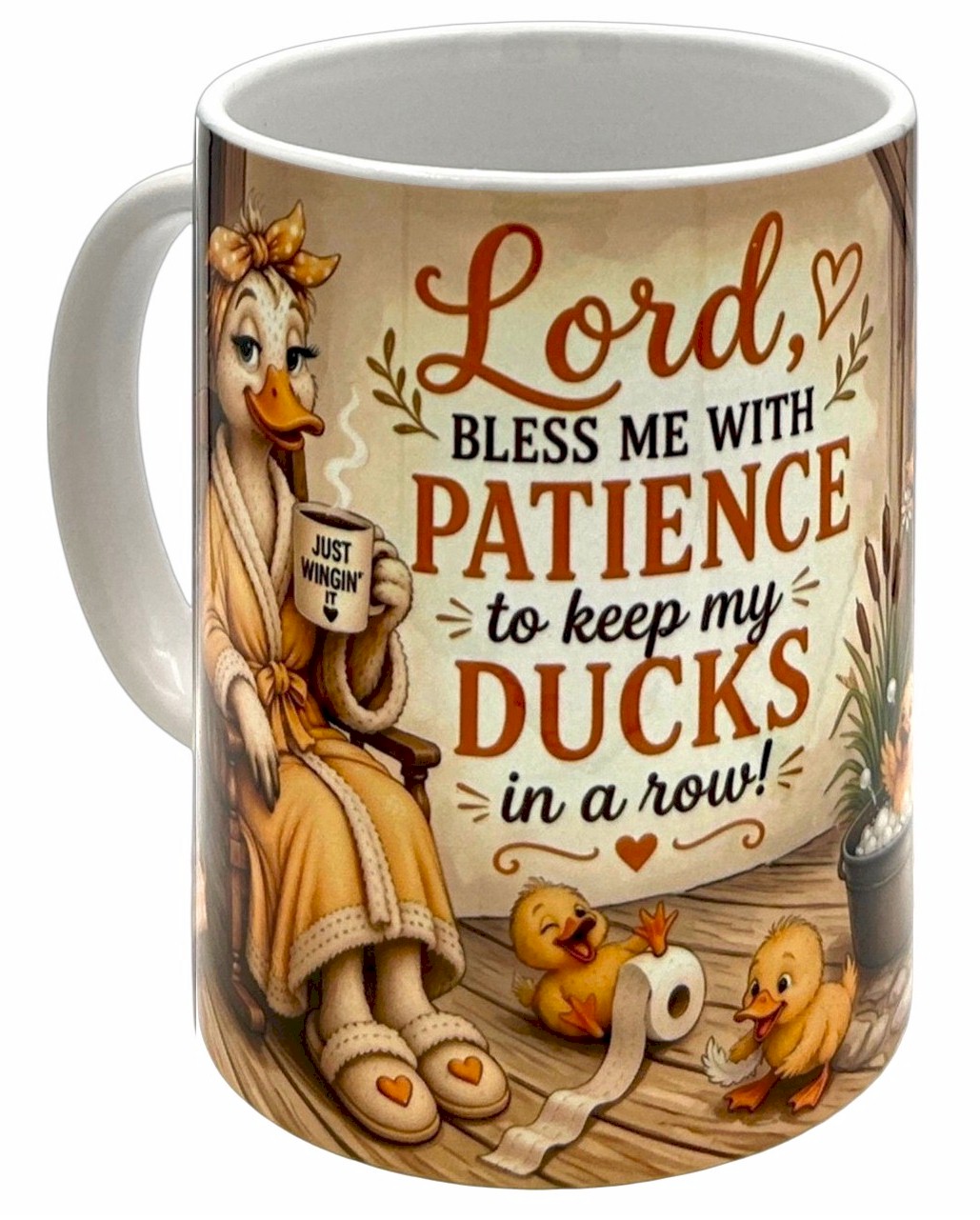 Cute Mama Duck Coffee Mug 15oz Funny Farmhouse Christian Gift Barnyard Brewers