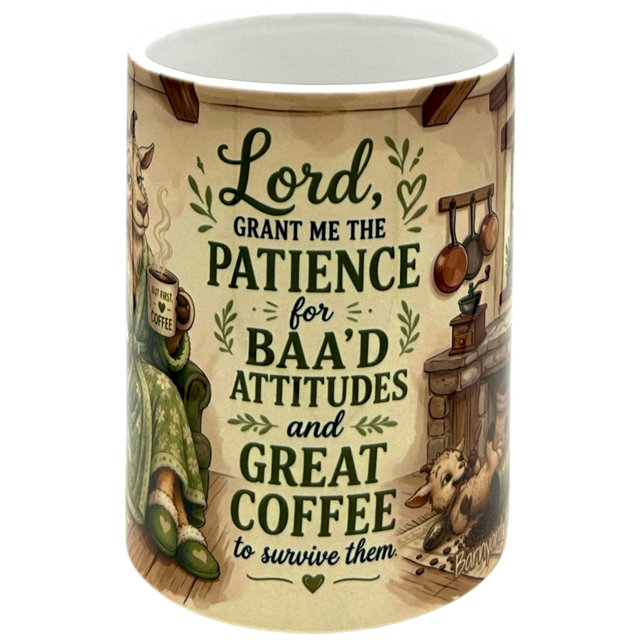  Cute Goat Coffee Mug 15oz Funny Christian Faith Gift Barnyard Brewers