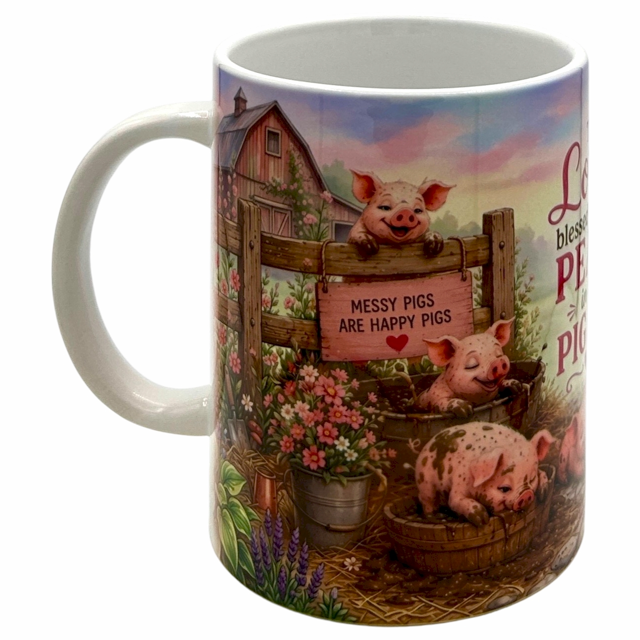 Cute Mama Pig Coffee Mug 15oz Funny Farmhouse Christian Gift Barnyard Brewers