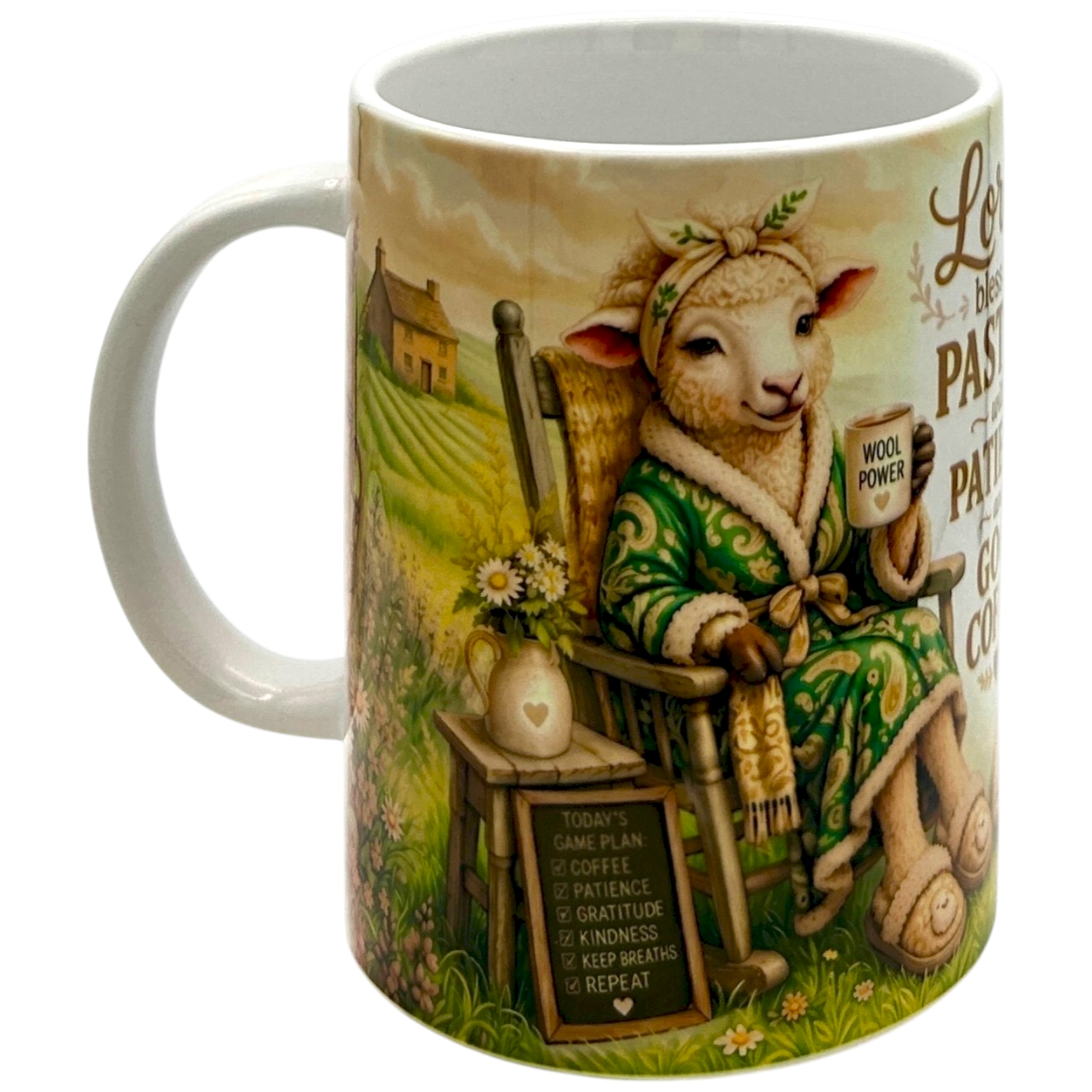  Cute Mama Sheep Coffee Mug 15oz Funny Farmhouse Christian Gift Barnyard Brewers