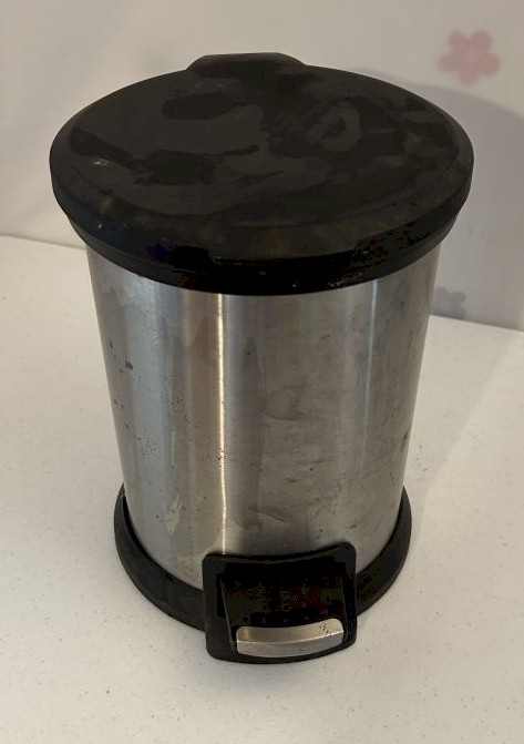 Small Stainless Steel Trash Can - No Insert