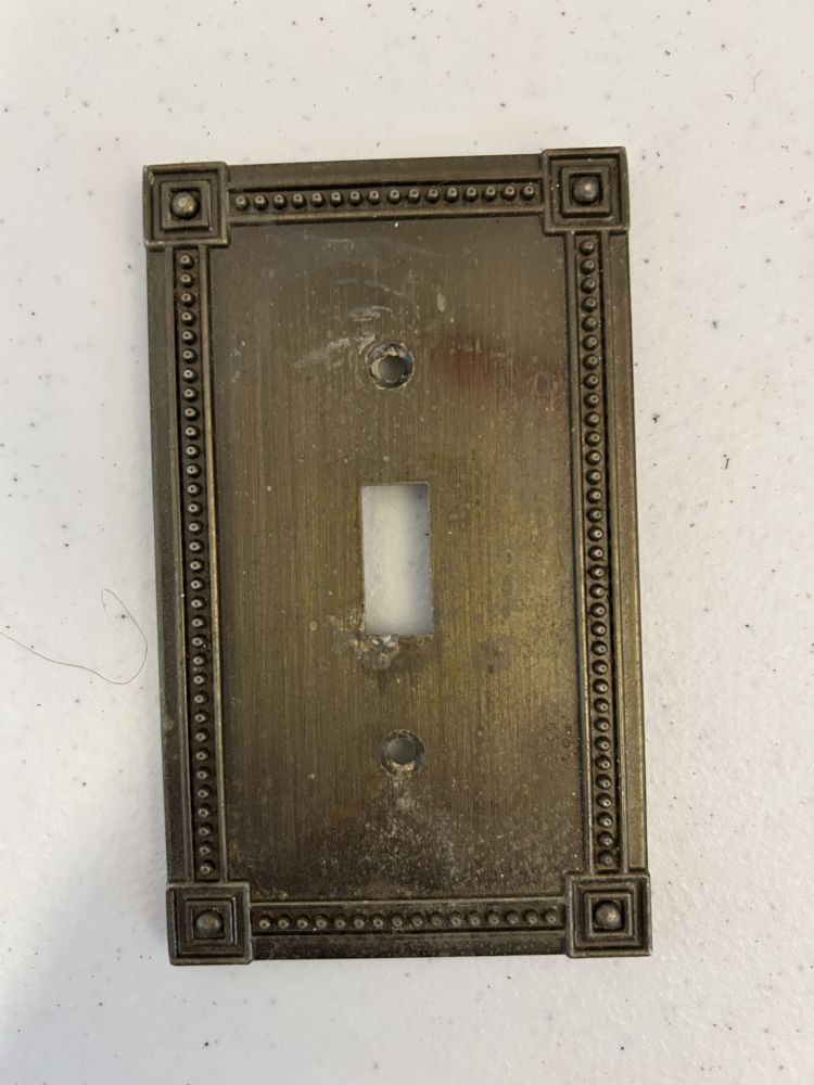 Vintage Brass Light Switch Cover