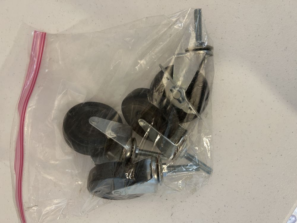 Set of Swivel Casters with Mounting Bolts