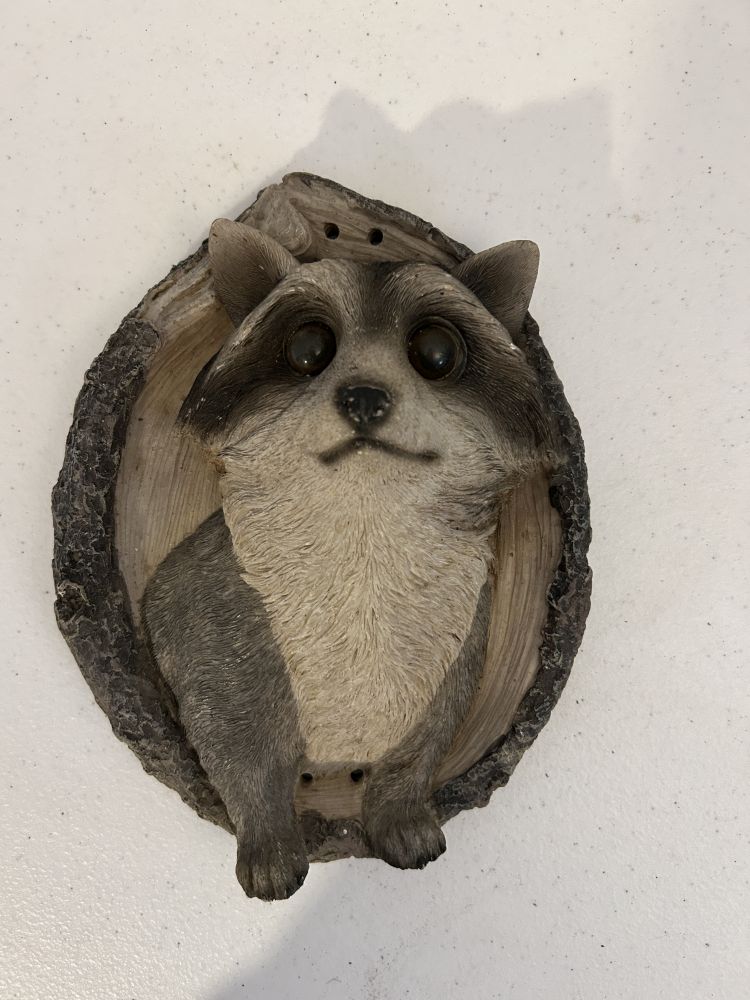 Tree Decor Raccoon Wall Plaque