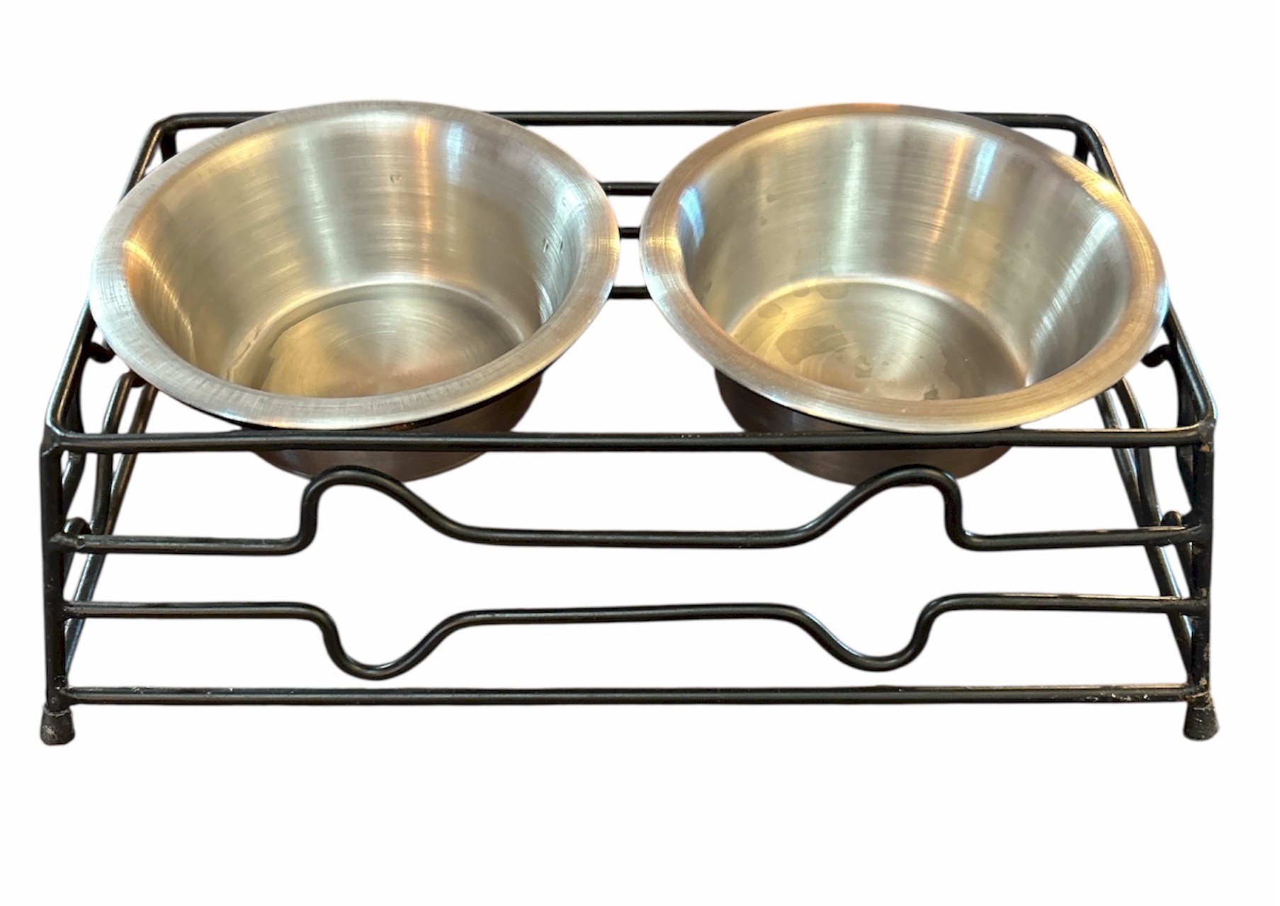 Pet Bowl Set with Metal Stand