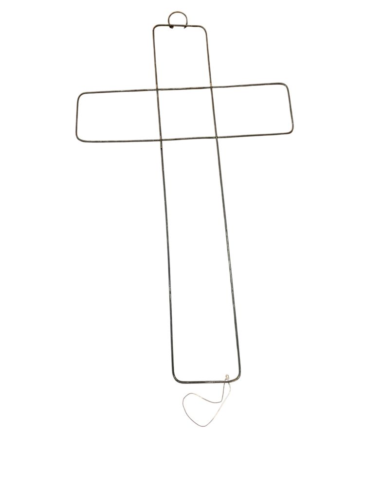 Metal Cross Wall Decor - 21.5x12"