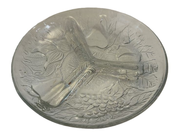 KIG Indonesia Glass Divided Plate - 7.75"