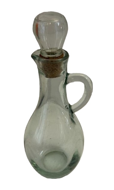 Glass Cruet with Stopper and Handle