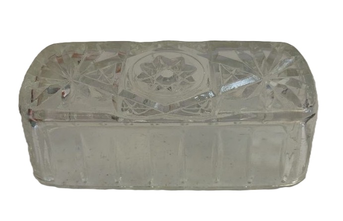 Clear Glass Rectangular Butter Dish