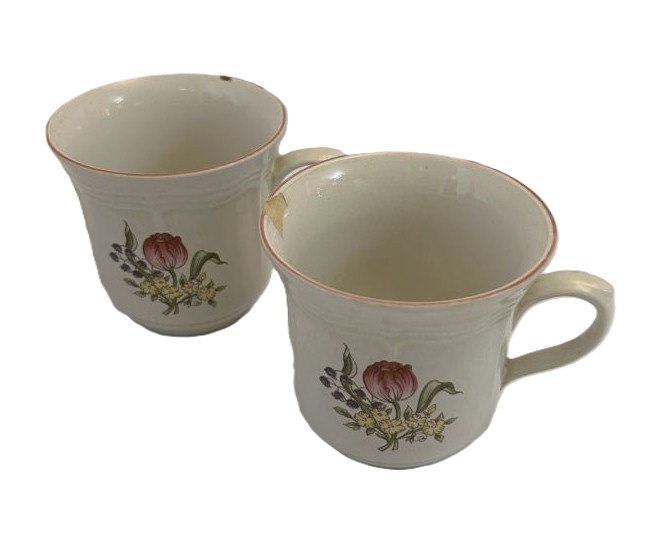 Newcor Stoneware Floral Mugs