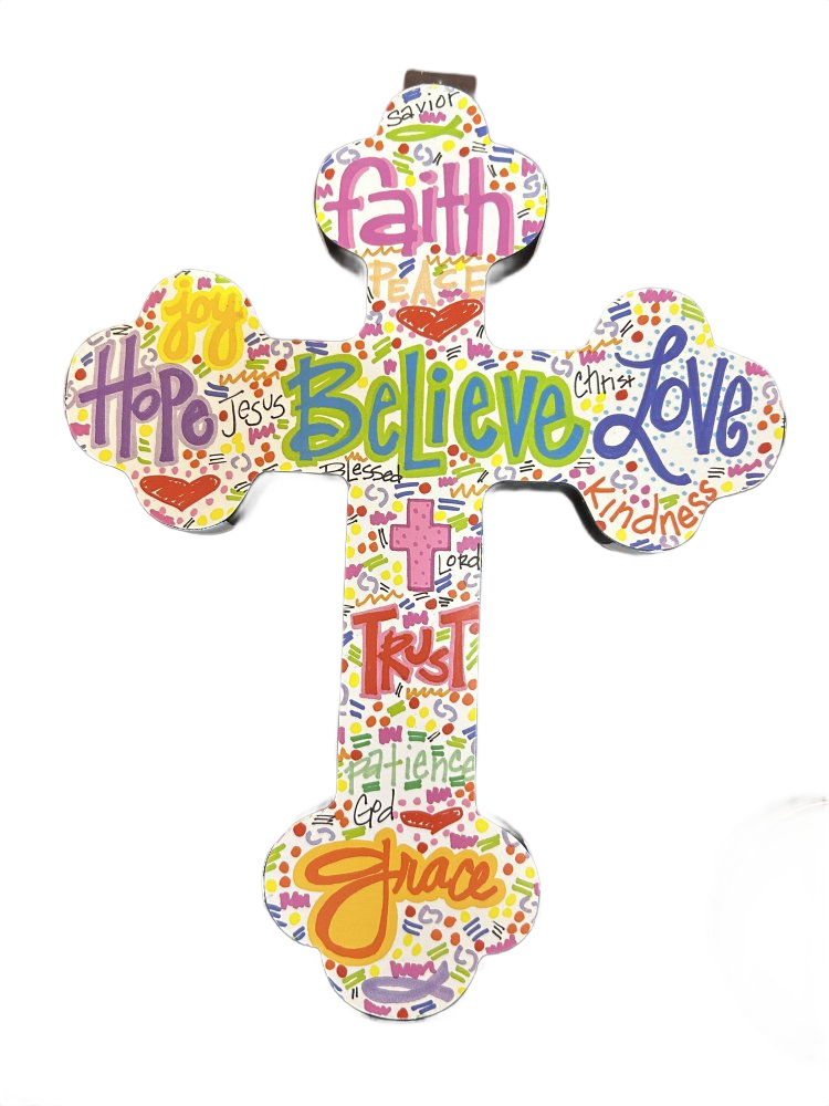 Wooden Cross with Stand and Hanger