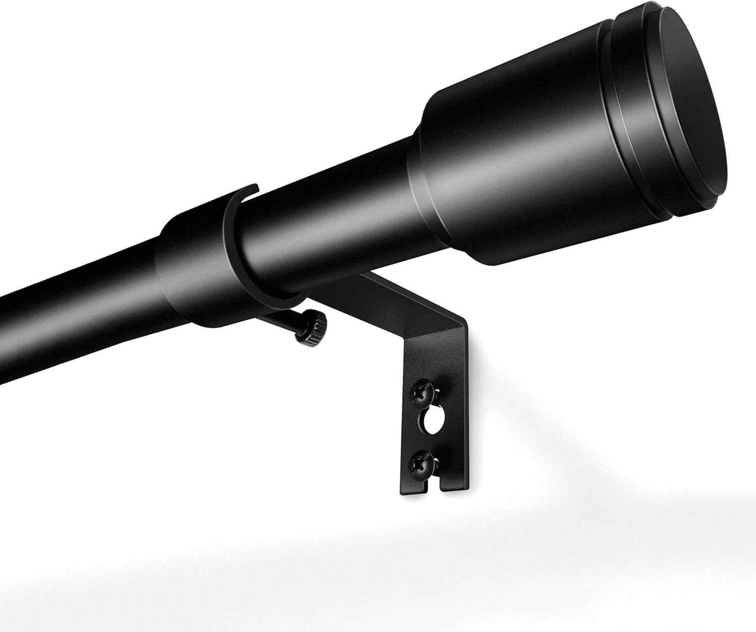 Curtain Rods Adjustable Black 2-Pack 28-35"