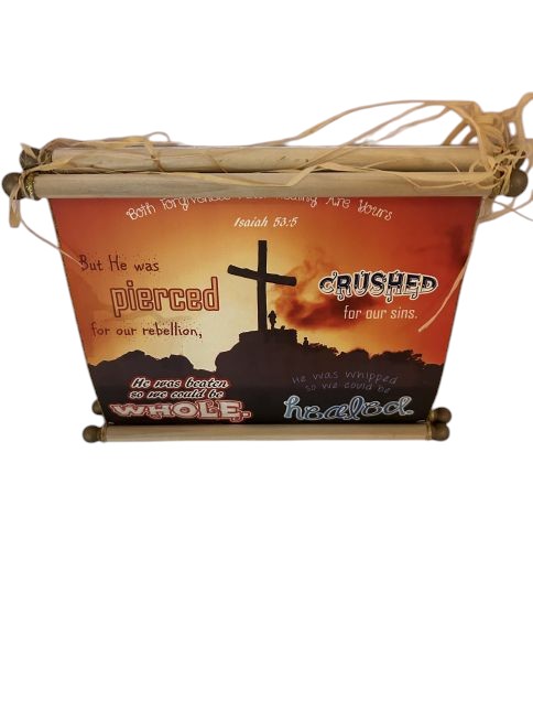 Canvas wall art – Isaiah 53:5 “Crushed for our sins”