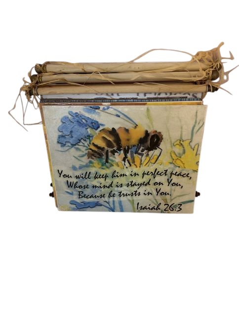 Canvas wall art – Bee design, Psalm 26:3
