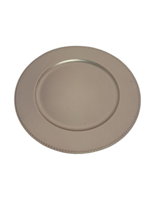 Silver-toned smaller decorative plate