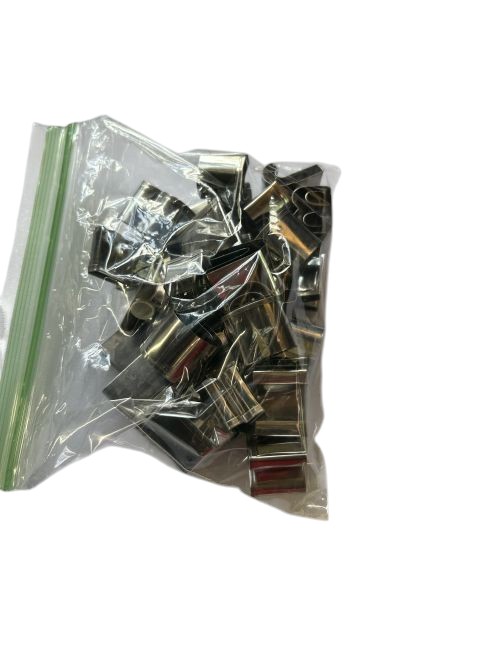 Ziploc bag full of assorted metal letter cookie cutters