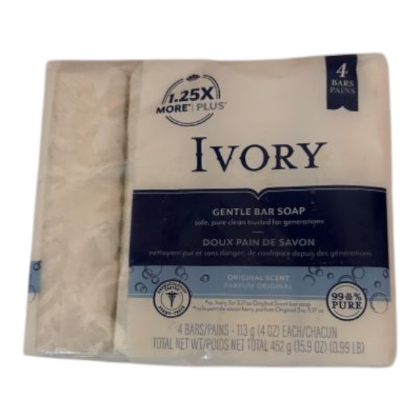 Ivory bar soap – new pack of 4 bars