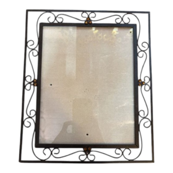 Black scroll metal picture frame