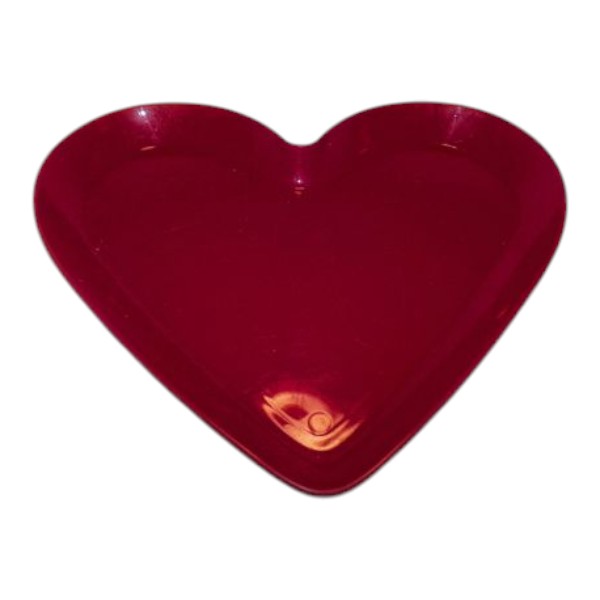 Red Heart Shaped Plate