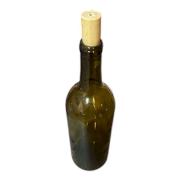 Decorative wine bottle – green glass
